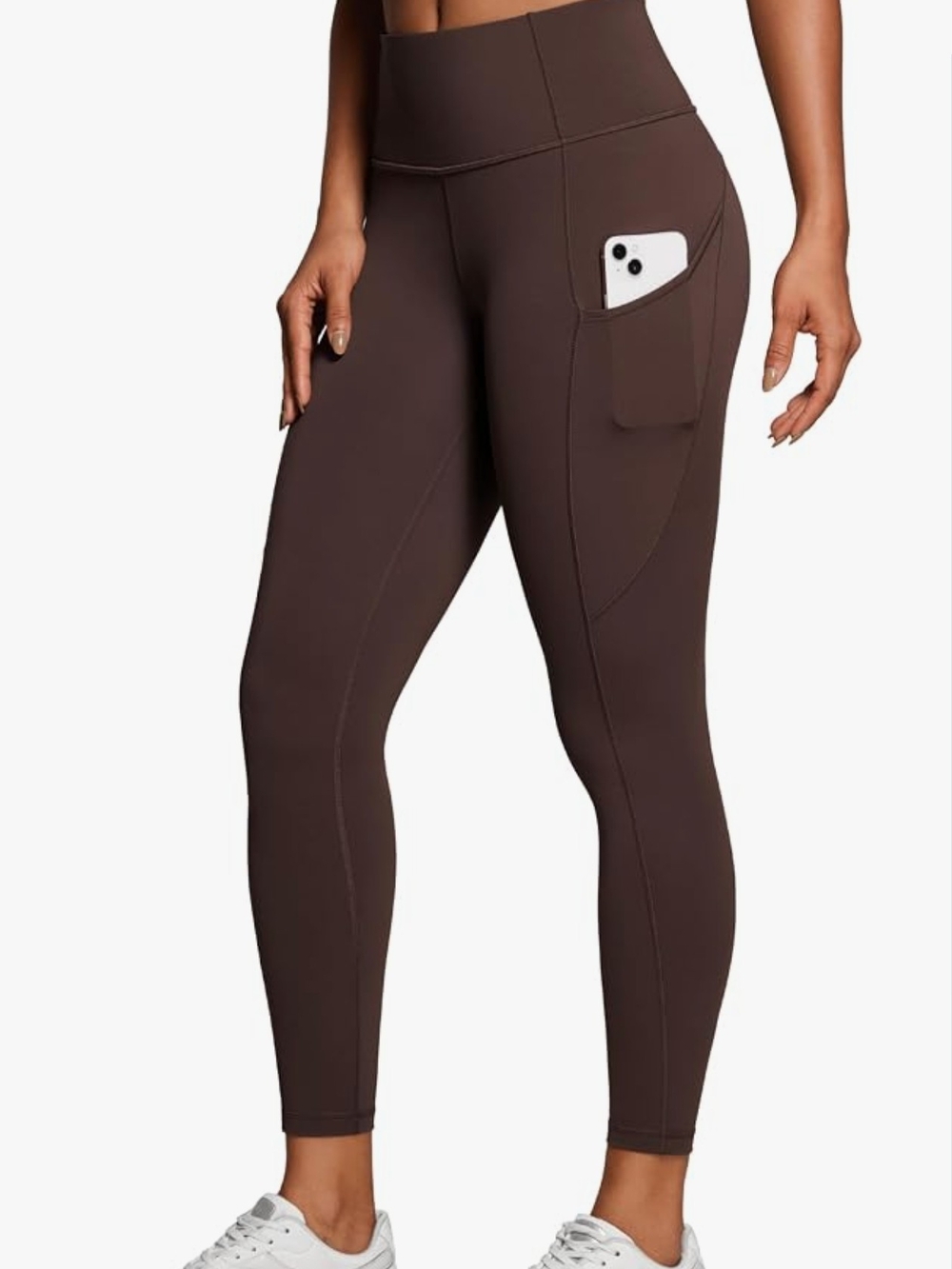 CRZ YOGA Brown High-Rise Workout Leggings - Picture 4 of 7